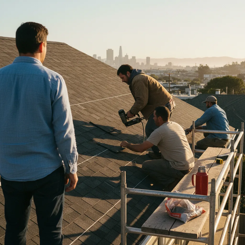 Roofing project in San Francisco